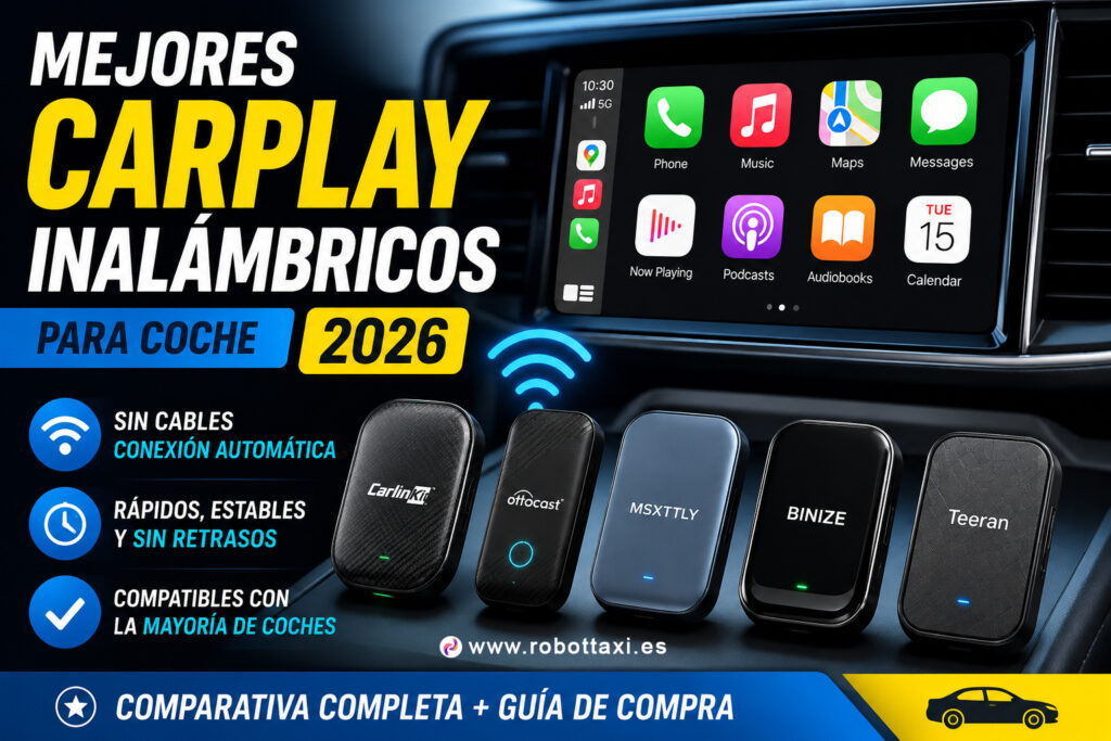 Mejores adaptadores CarPlay inalámbricos para coche (2026)