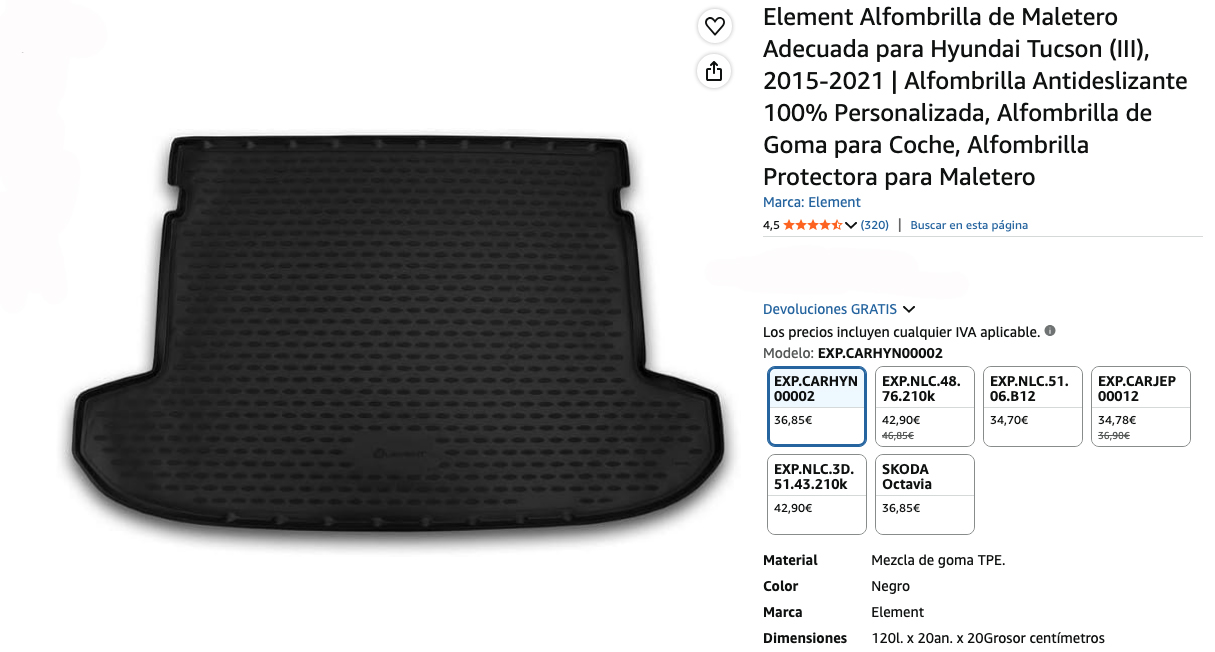 Especificaciones del producto, Element Cubeta Protectora – Máxima protección, valoraciones y precio en Amazon.