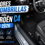 Mejores alfombrillas para Citroën C4 en 2026, interior del vehículo con alfombrillas premium a medida, ajuste perfecto, protección frente a suciedad y desgaste diario, comparativa de accesorios para coche.