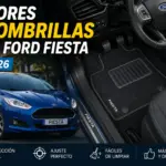 Ford Fiesta con alfombrillas a medida de goma y moqueta para proteger el suelo del vehículo