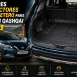 Maletero de Nissan Qashqai protegido con bandeja a medida resistente al agua, barro y suciedad