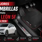 Alfombrillas premium instaladas en un Seat León 5F mostrando ajuste perfecto, protección del suelo y acabado de alta calidad en 2026.