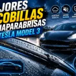 Mejores escobillas limpiaparabrisas para Tesla Model 3, día lluvioso.