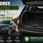 Mejores protectores de maletero para Skoda Octavia. maletero abierto.