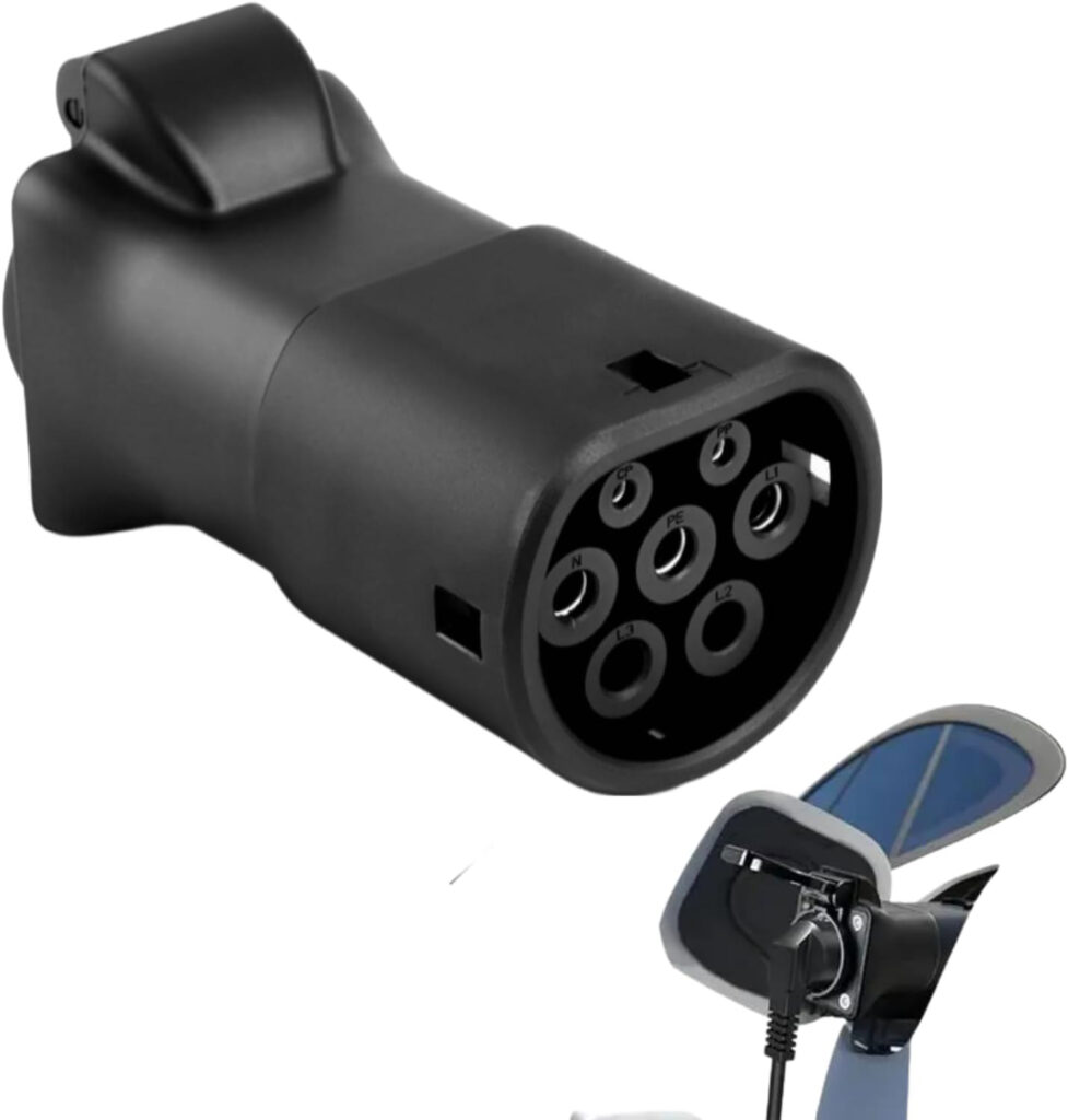 TKSE V2L Adaptador para coche eléstrico, color negro.