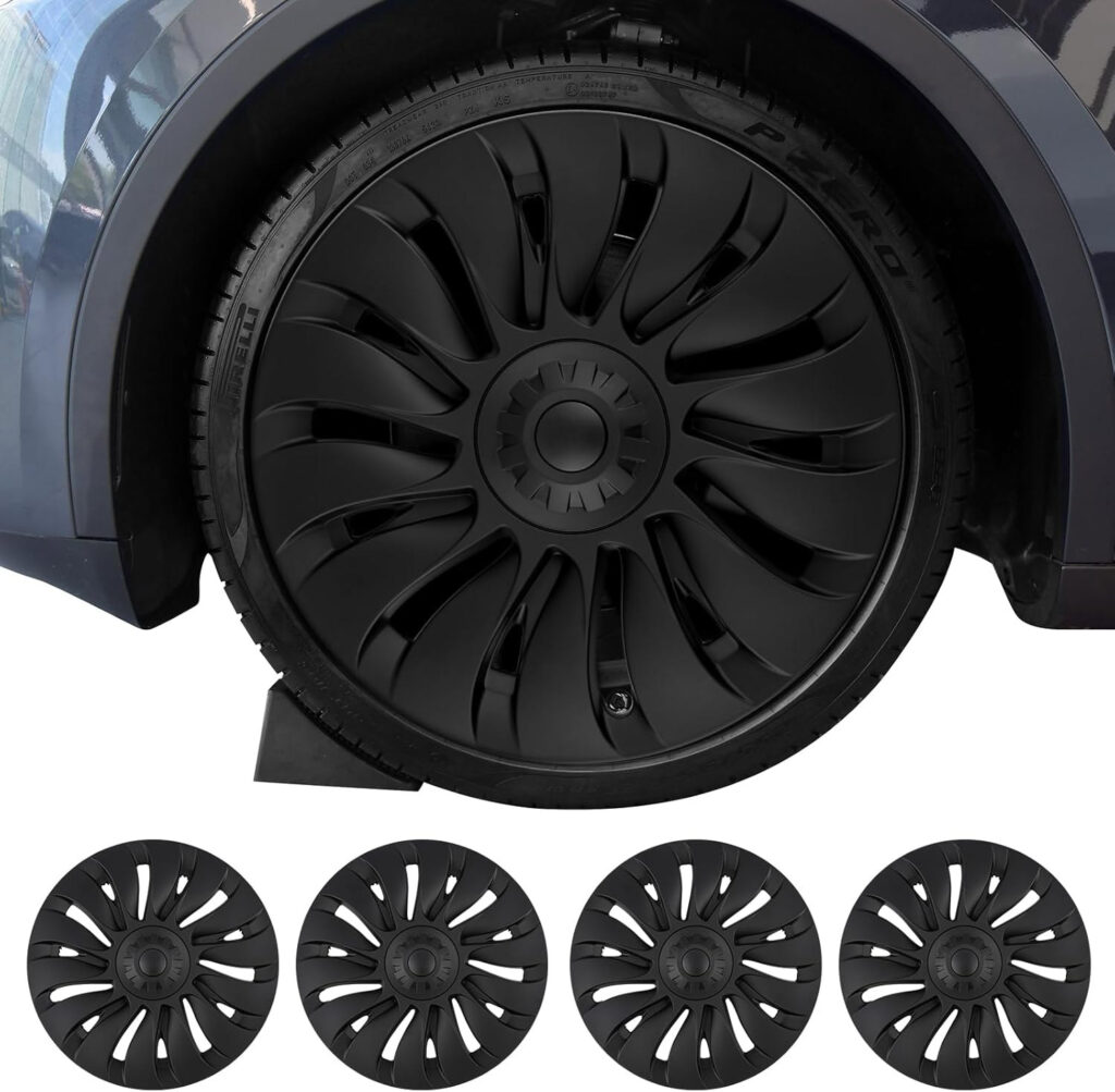 Rueda y cuatro Tapacubos Tesla Sweetglow